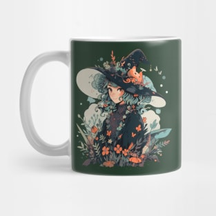 Cute Green Witch Mug